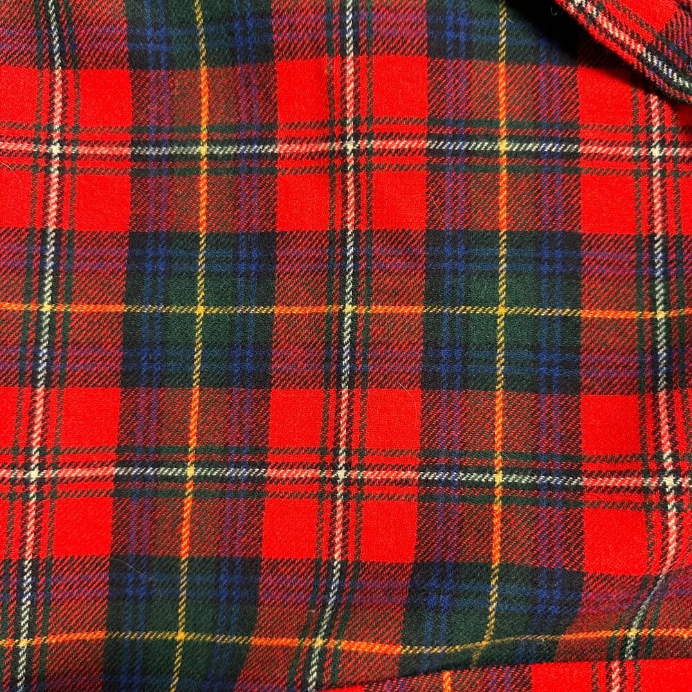 Vintage Pendleton Boyd Tartan Plaid Wool Skirt Midi Length Made In USA Red XXL - Picture 5 of 5